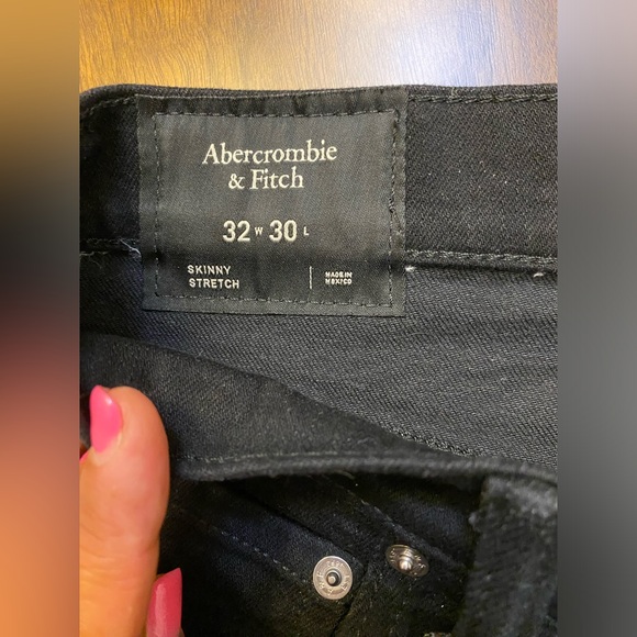 Abercrombie and Fitch Skinny Stretch Jeans- Men’s, Black - Picture 5 of 6